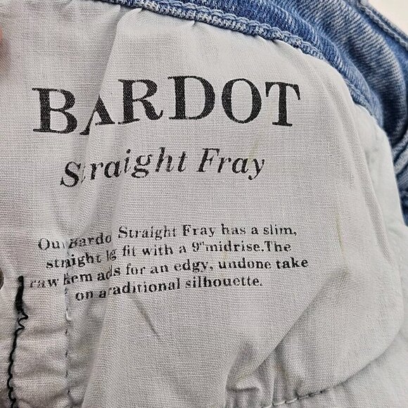 Black Orchid Bardot Straight Fray Jeans Vintage Rehab Light Wash Size 24 NWT - Picture 7 of 12